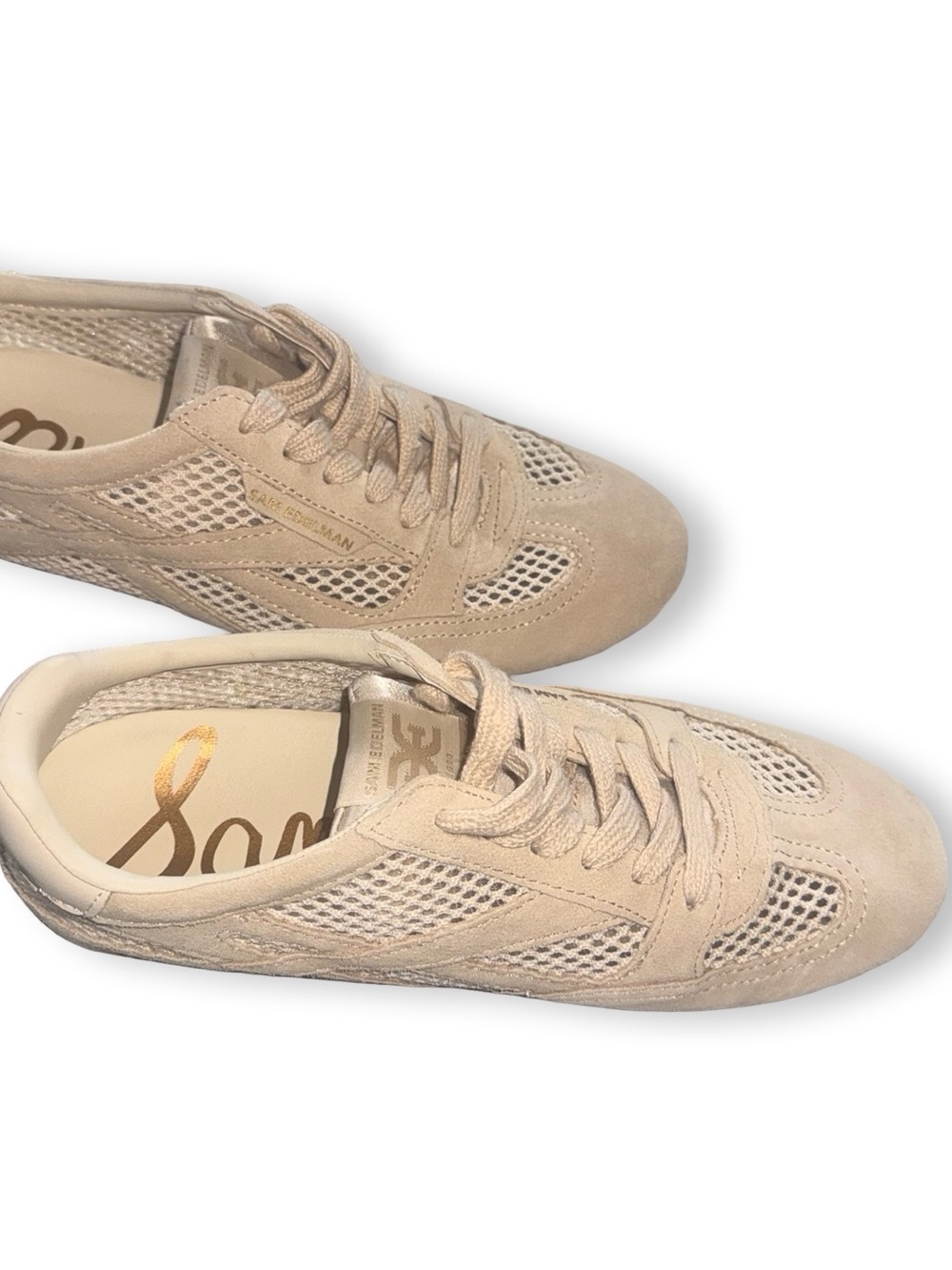 Sam Edelman Women's Neutral Beige Mesh Sneaker - Picture 5 of 6